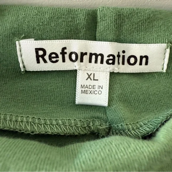 Reformation green Alden stretch knit mini dress - size XL NWT - Picture 9 of 12